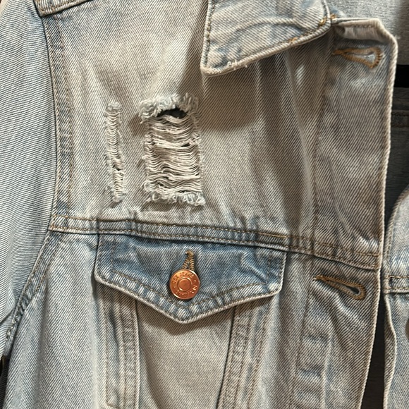 Dex Distressed Denim Jacket, Size Small, NWT - Picture 6 of 12